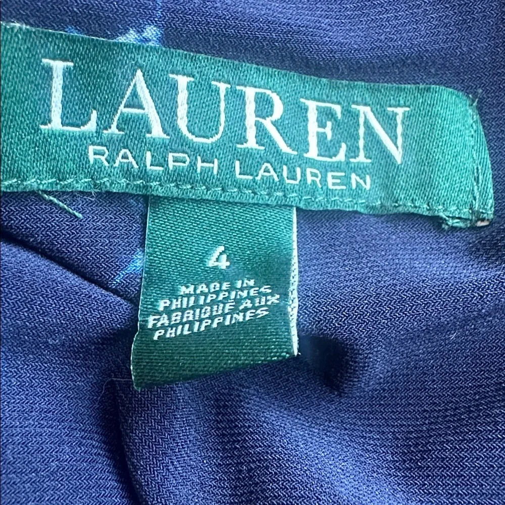 Lauren Ralph Lauren Navy Floral Midi Dress - Picture 4 of 4